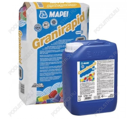 Клей для плитки Mapei Granirapid двухкомпонентный серый 30.5 кг